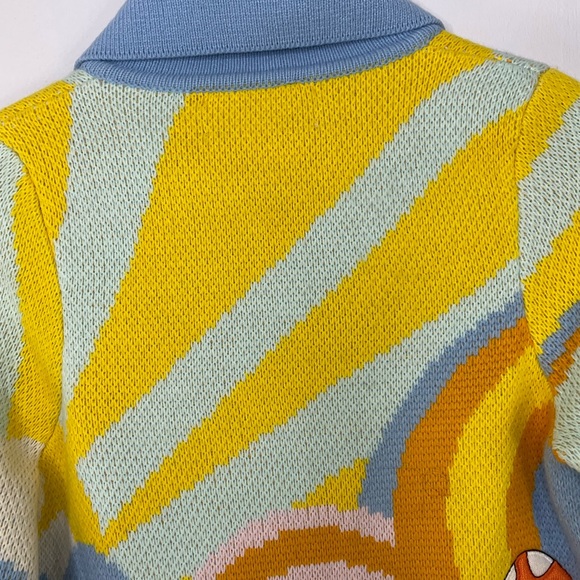 House of Sunny Mushroom Floral Cropped Cardigan Size 8 - Picture 9 of 12